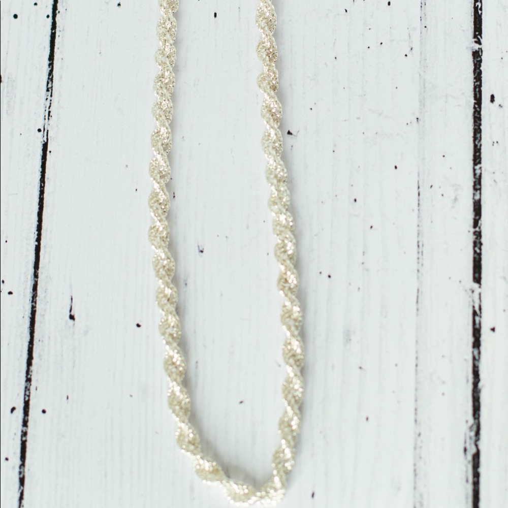 Sterling Silver Twisted Rope Necklace